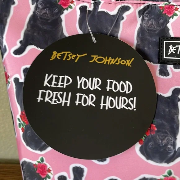 NWT Betsey Johnson Insulated Lunch Tote. Dog Lovers Design. - Picture 4 of 10